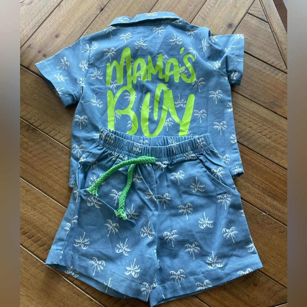 Never worn matching set for baby boy 3-6 months